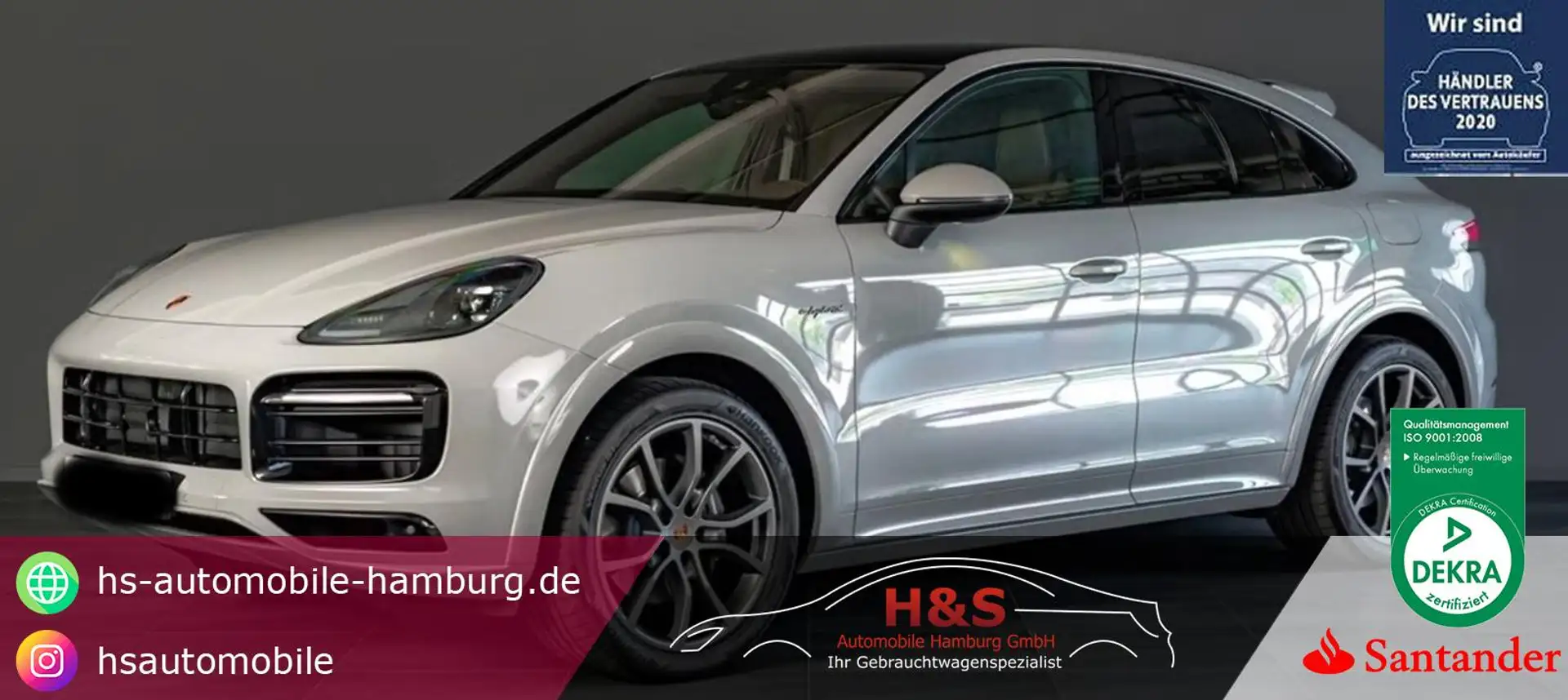 Porsche Cayenne Coupe E-Hybrid Platinum Edition Argent - 1