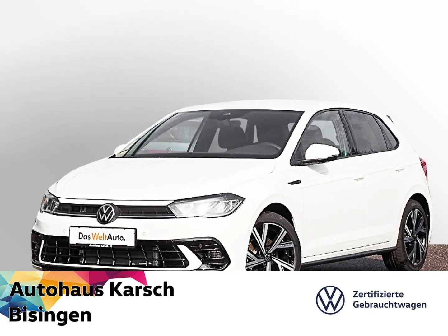 Volkswagen Polo 1.0 TSI DSG R-Line  LED, IQ.Drive, ALU, PDC Wit - 1