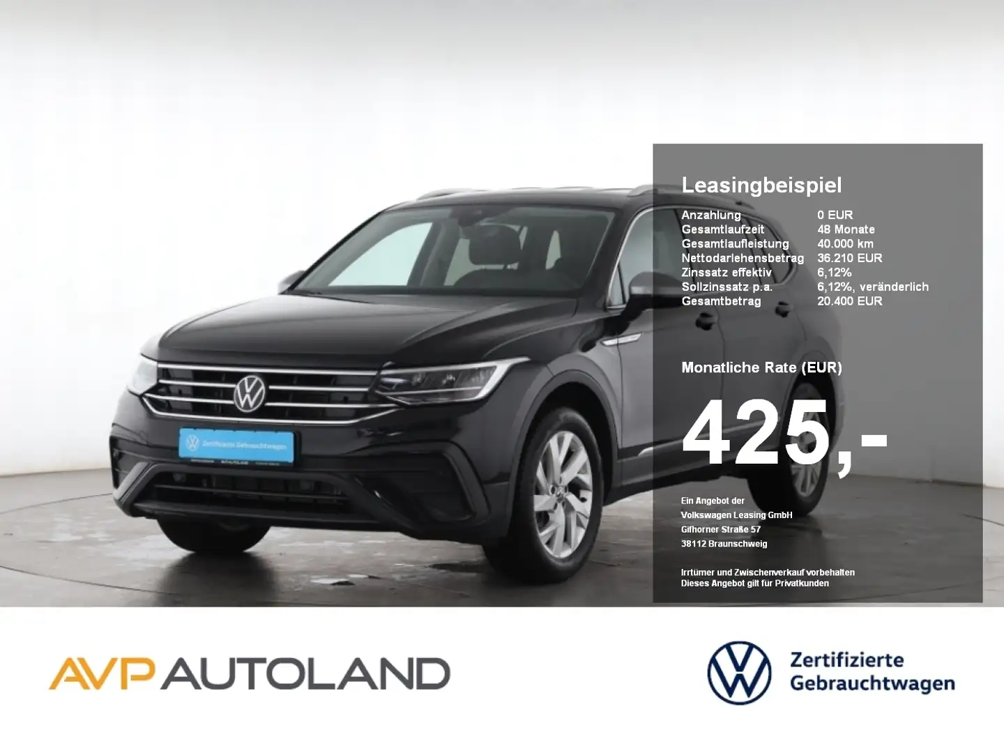 Volkswagen Tiguan Allspace 1.5 TSI DSG Life | AHK | NAVI | Schwarz - 1