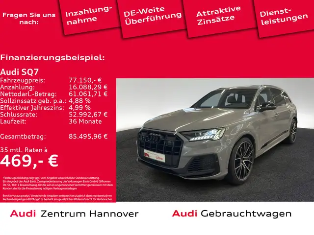 Audi SQ7 4.0 TFSI quattro competition plus Laser Pano
