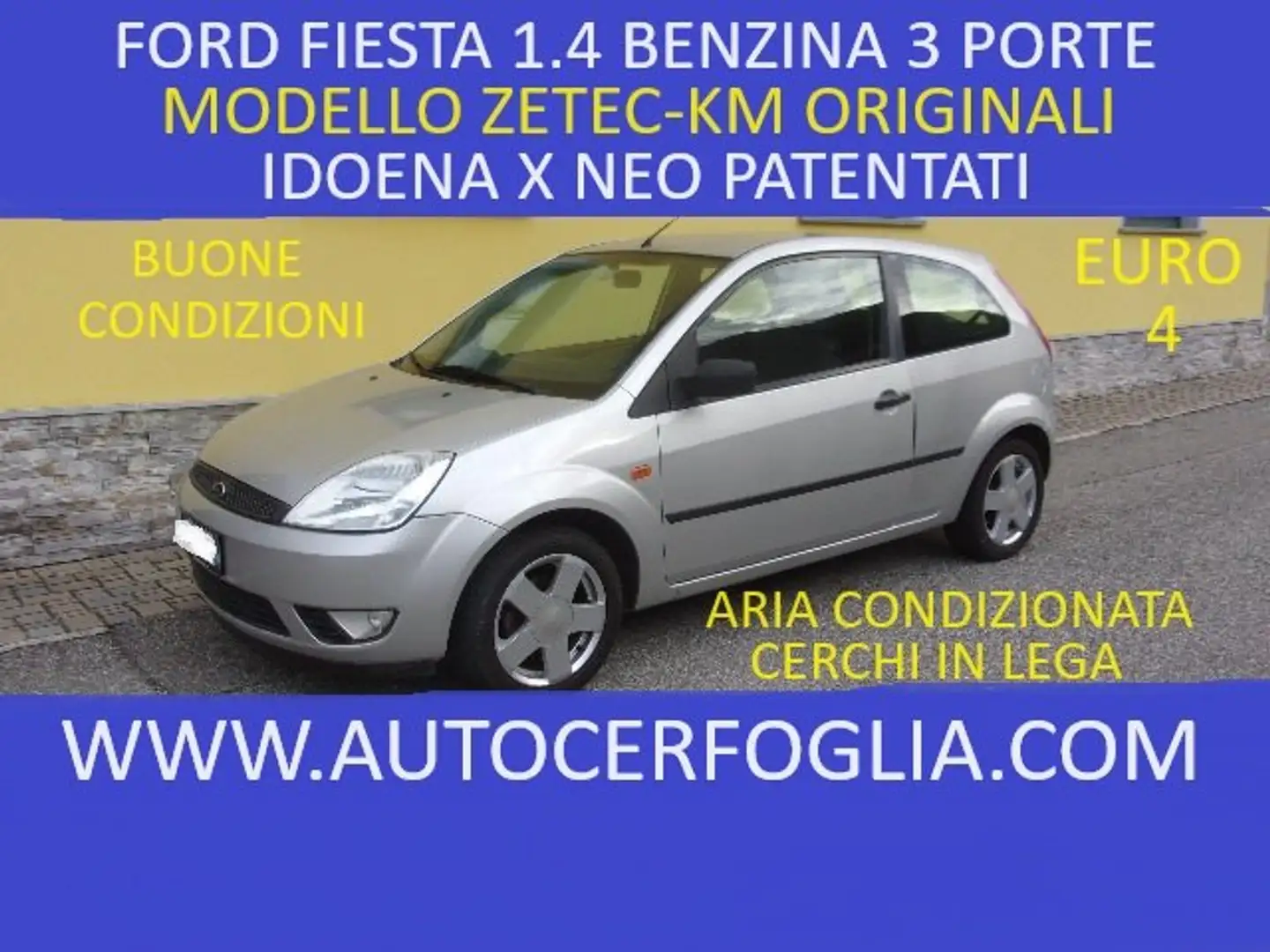 Ford Fiesta 3p 1.4 16v Zetec-X NEO PATENTATI !!! Argento - 1