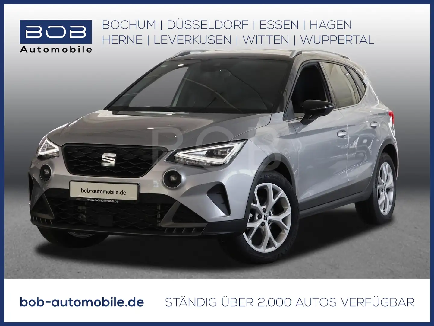 SEAT Arona 1.0 TSI FR ACC LED CARPLAY ALU PDC GRA MFL Silber - 1
