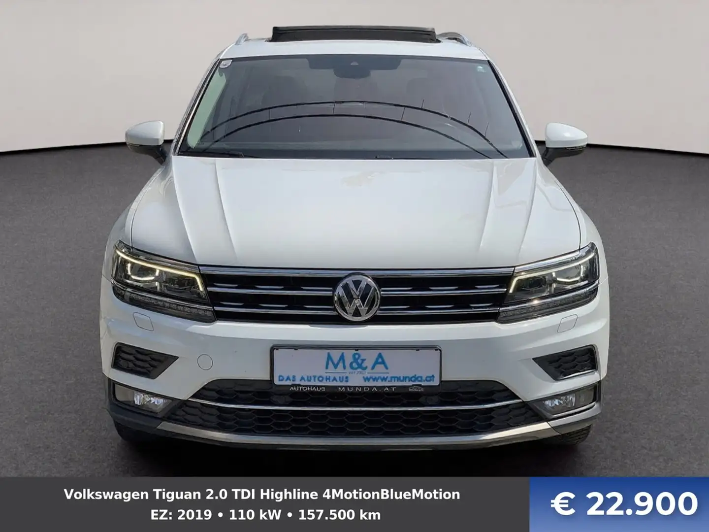 Volkswagen Tiguan 2.0 TDI Highline 4MotionBlueMotion SERVICEGEPFLEGT Weiß - 2