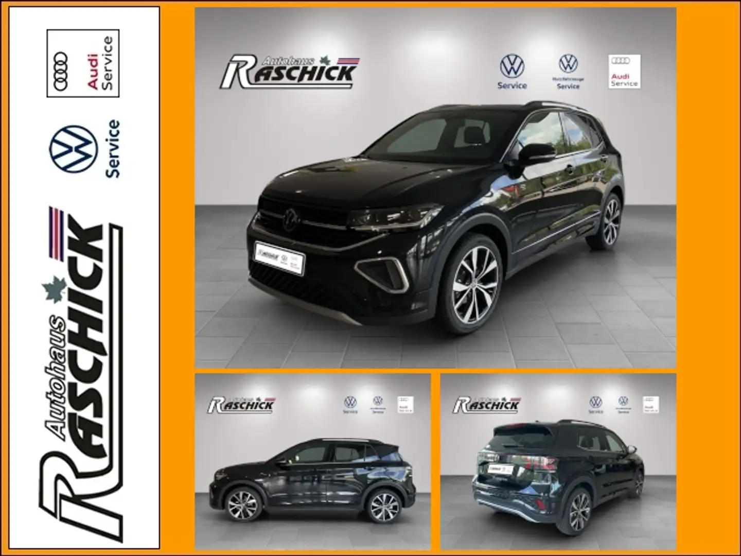 Volkswagen T-Cross 1.5 TSI DSG R-Line AHK Kamera Garantieverlängerun Noir - 1