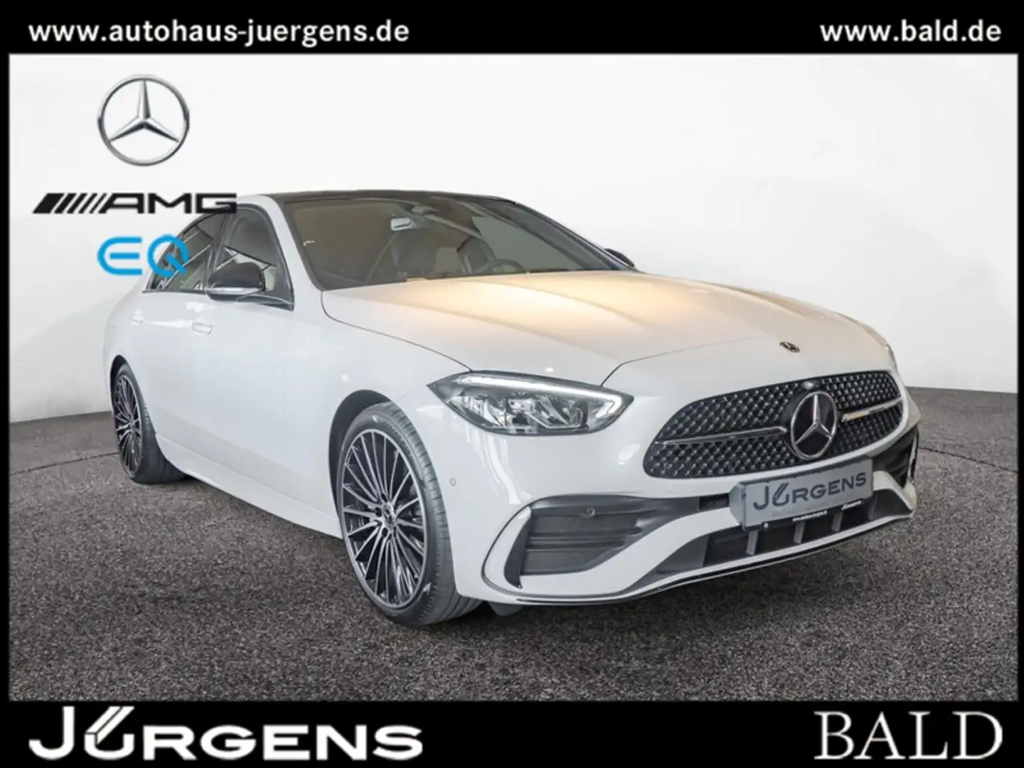 Mercedes-Benz C 220 d AMG-Sport/LED/360/Pano/Night/AHK/Distr Weiß - 1