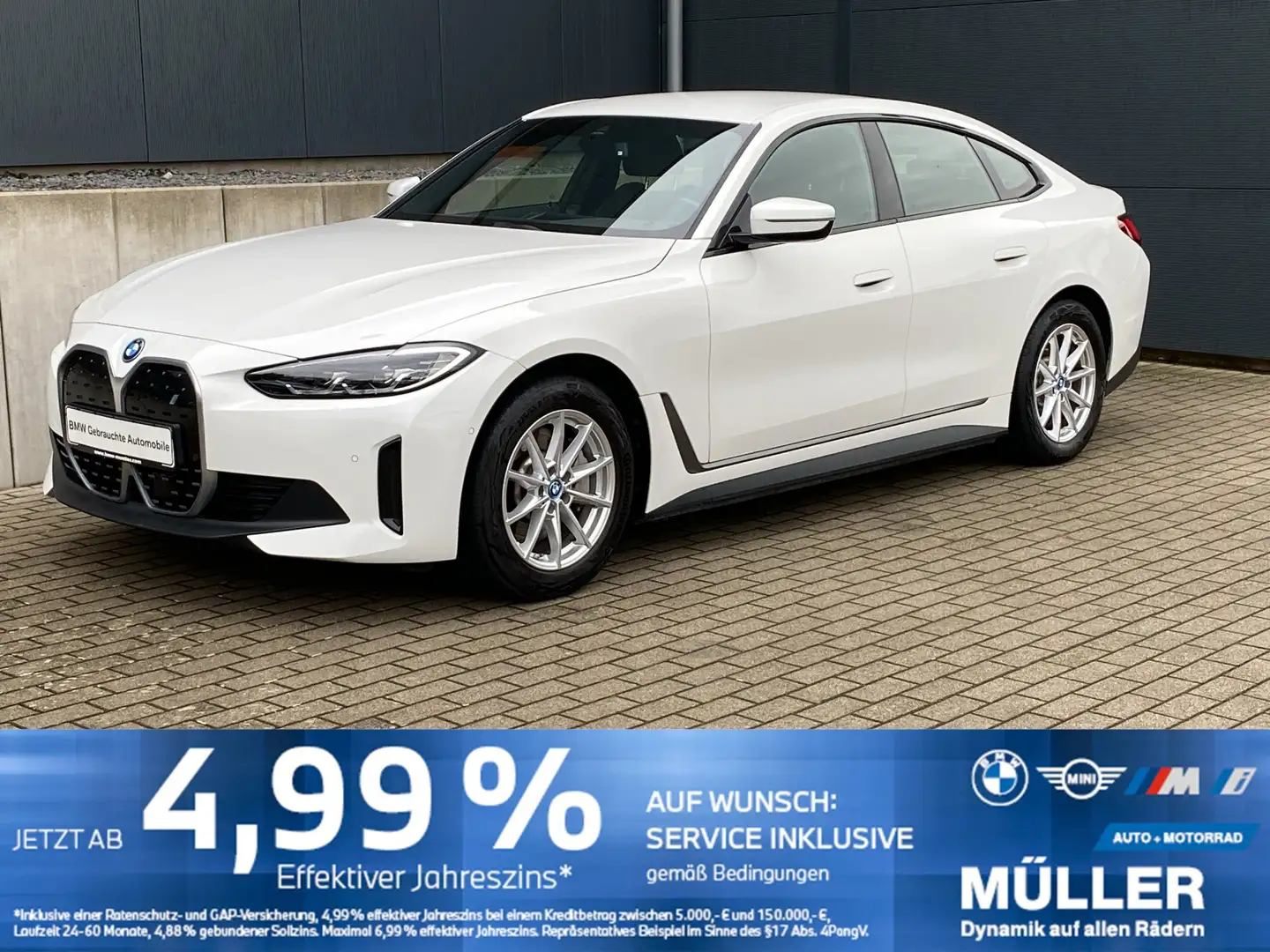 BMW i4 eDrive40 NAV/CAM/TEMPO/AMBI/HiFi/S-LENKRAD Blanc - 1