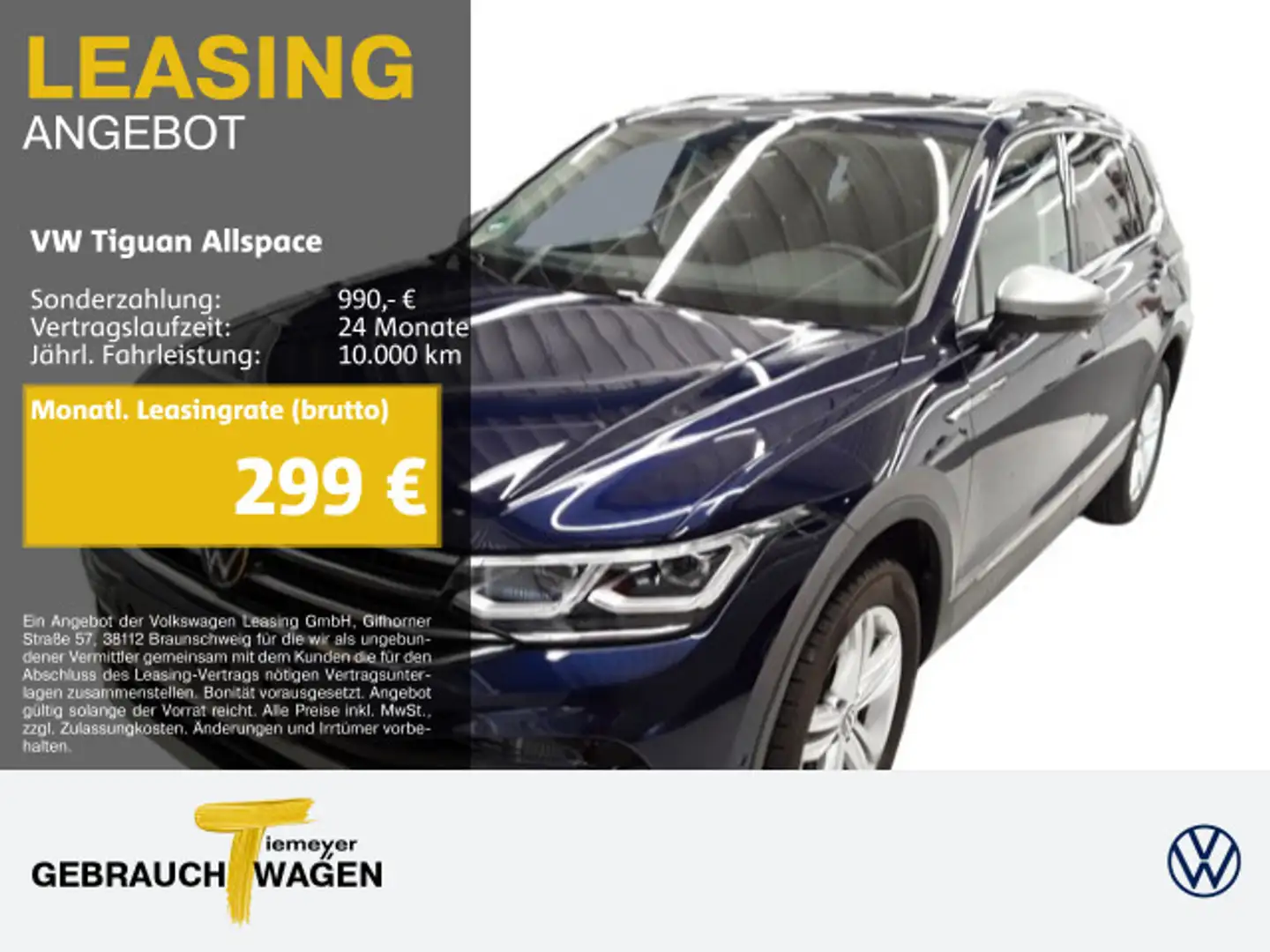 Volkswagen Tiguan Allspace 2.0 TDI DSG 4M ELEGANCE 7-SITZE Blau - 1