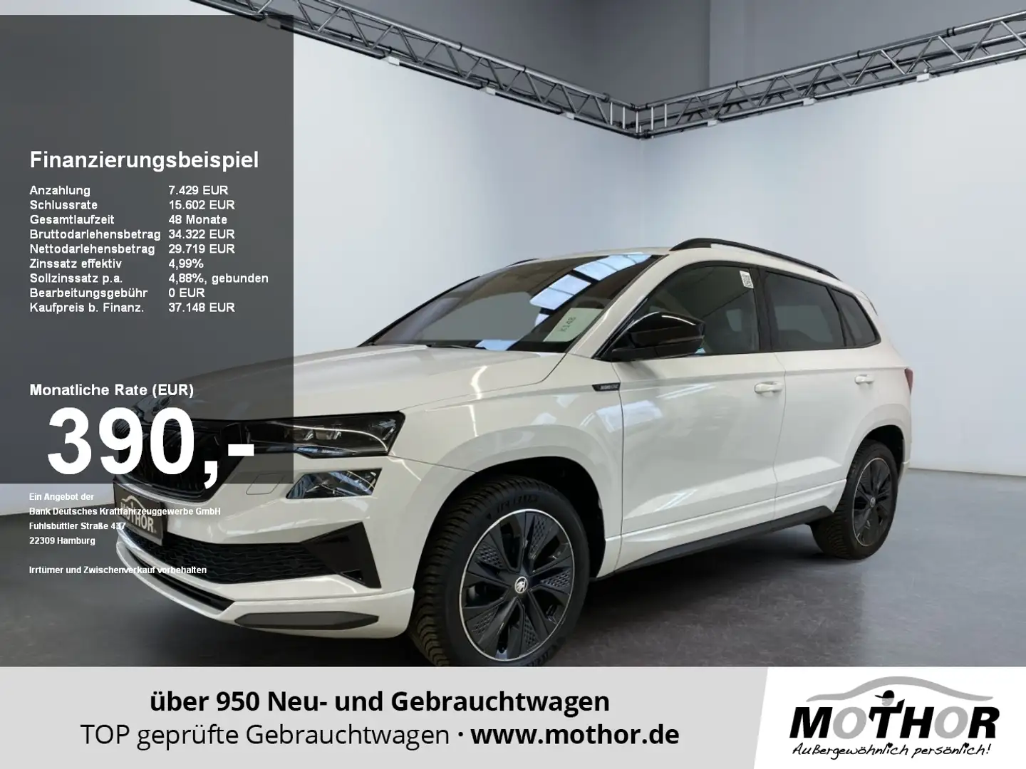 Skoda Karoq Sportline 1.5 TSI DSG SHZ GJR Winterpaket Weiß - 1