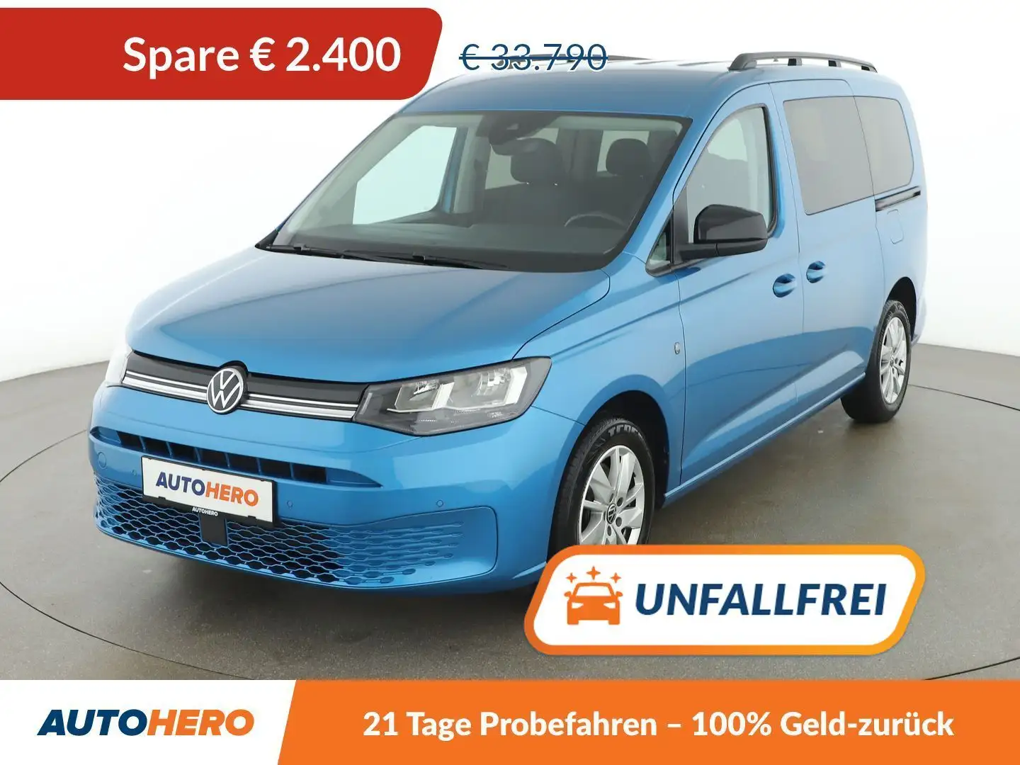 Volkswagen Caddy 1.5 TSI Life Maxi *SPUR*KLIMA*BT*7-SITZER* Niebieski - 1