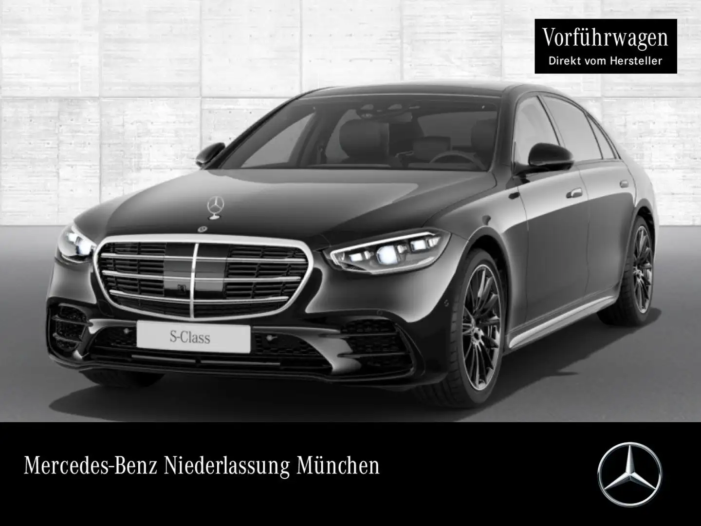 Mercedes-Benz S 450 d L 4M AMG+NIGHT+PANO+360+MULTIBEAM+STHZG Schwarz - 1