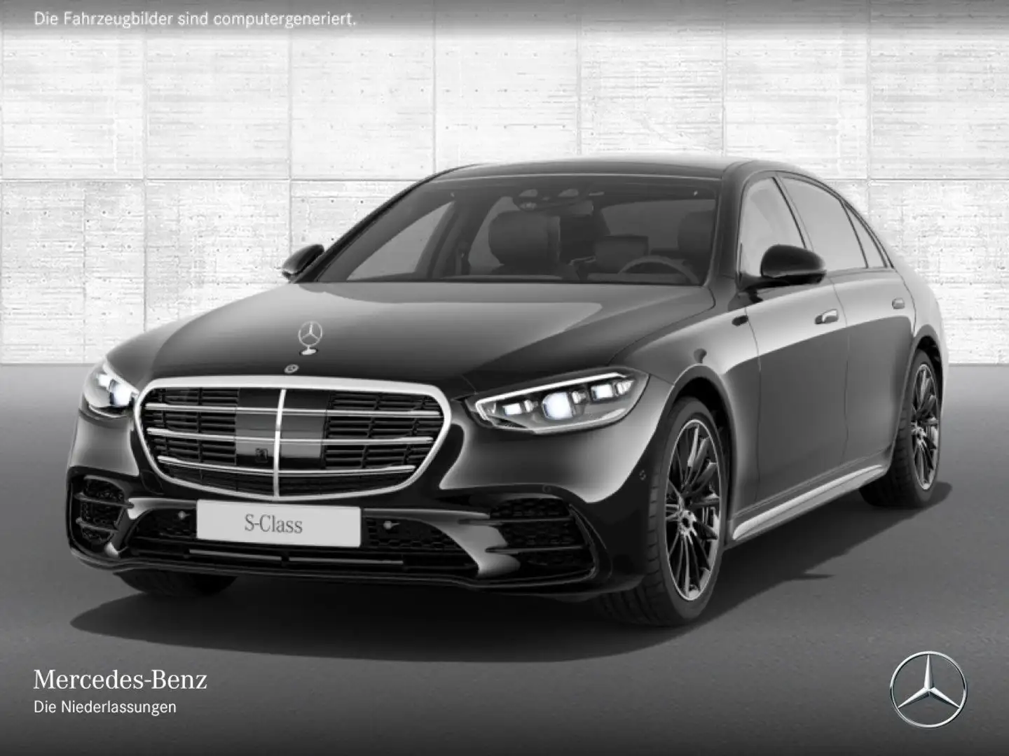 Mercedes-Benz S 450 d L 4M AMG+NIGHT+PANO+360+MULTIBEAM+STHZG Schwarz - 2