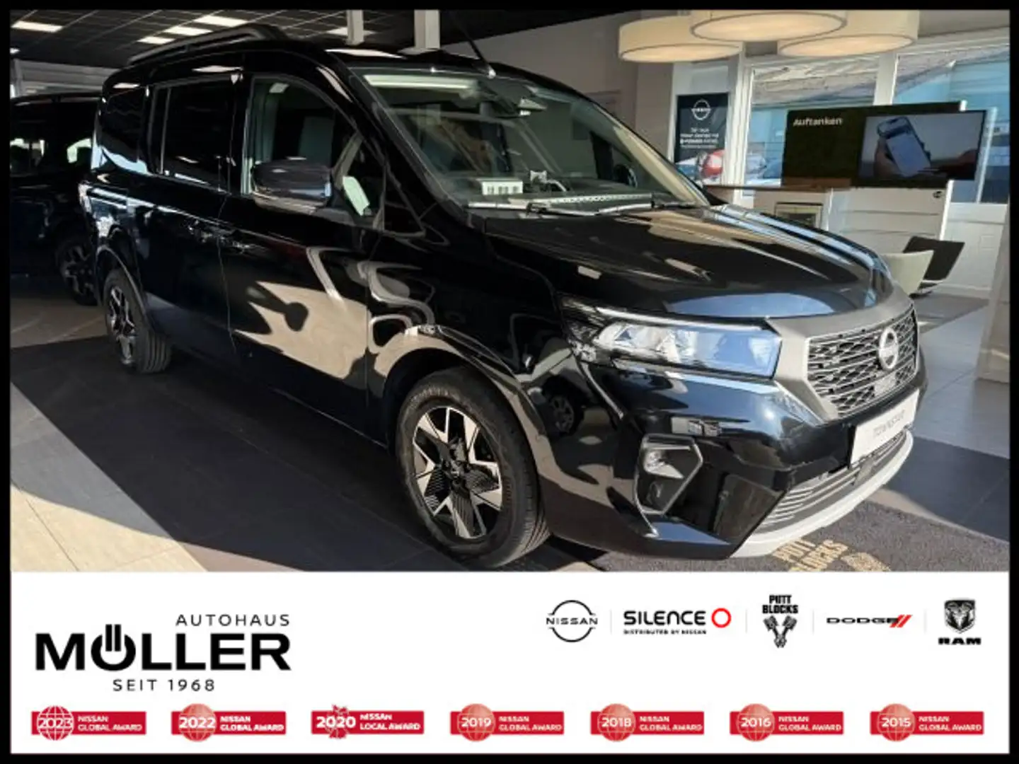 Nissan Townstar Kombi 130PS DCT L1 Tekna Navi Kamera SH Zwart - 1