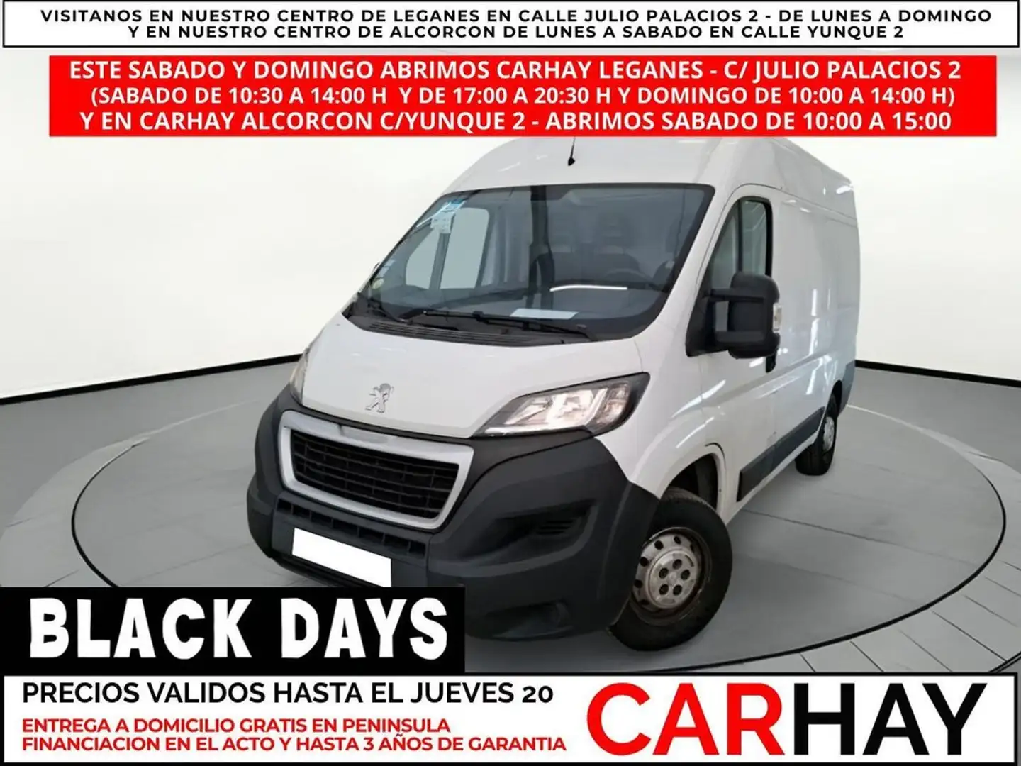 Peugeot Boxer 4P FOURGON BLUEHDI 110 PREMIUM 330 L1 H2 Blanco - 1