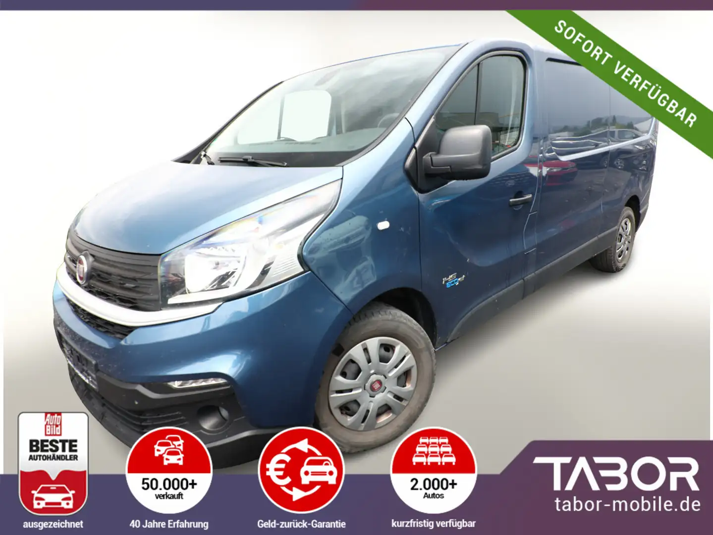 Fiat Talento L2 1.6 Ecojet 145 SX 3-S Nav AHK PDC Albastru - 1