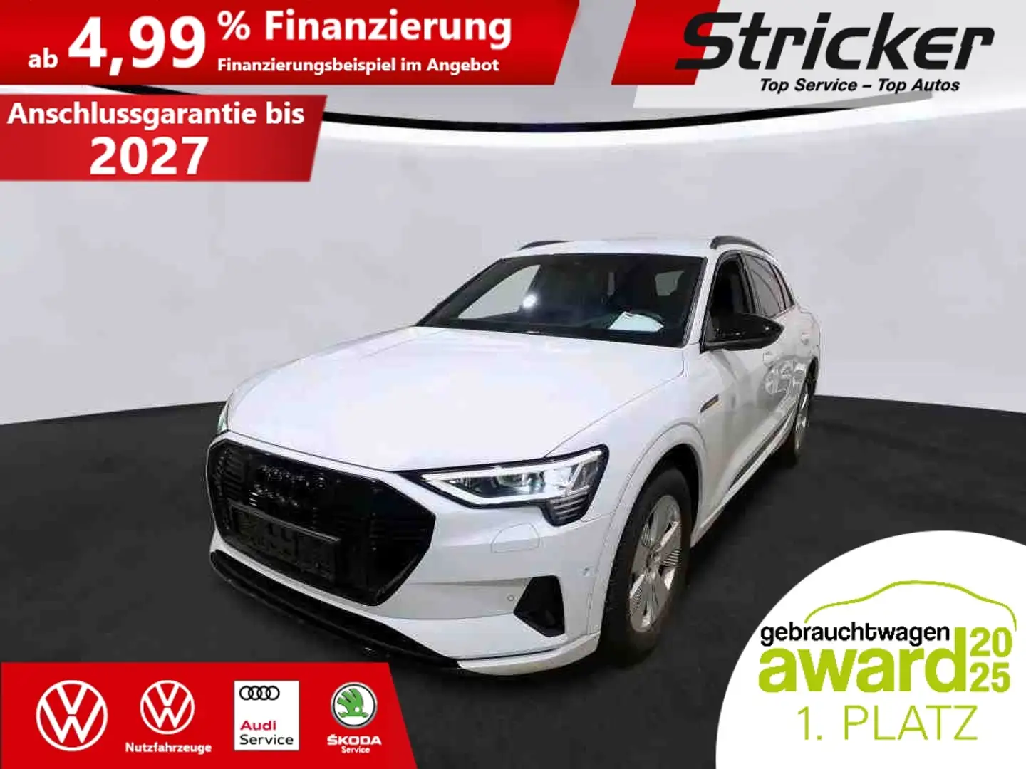Audi e-tron S-Line 55 399,-ohne Anzahlung Navi AHK Head-Up Weiß - 2