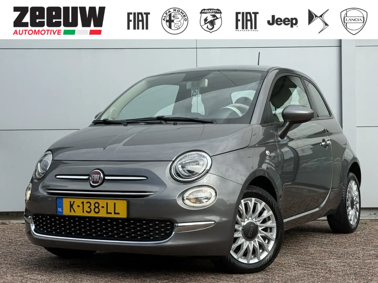 Fiat 500 1.0 Hybrid 70 PK Lounge | Navi | Carplay | Pack Vi Grijs - 1