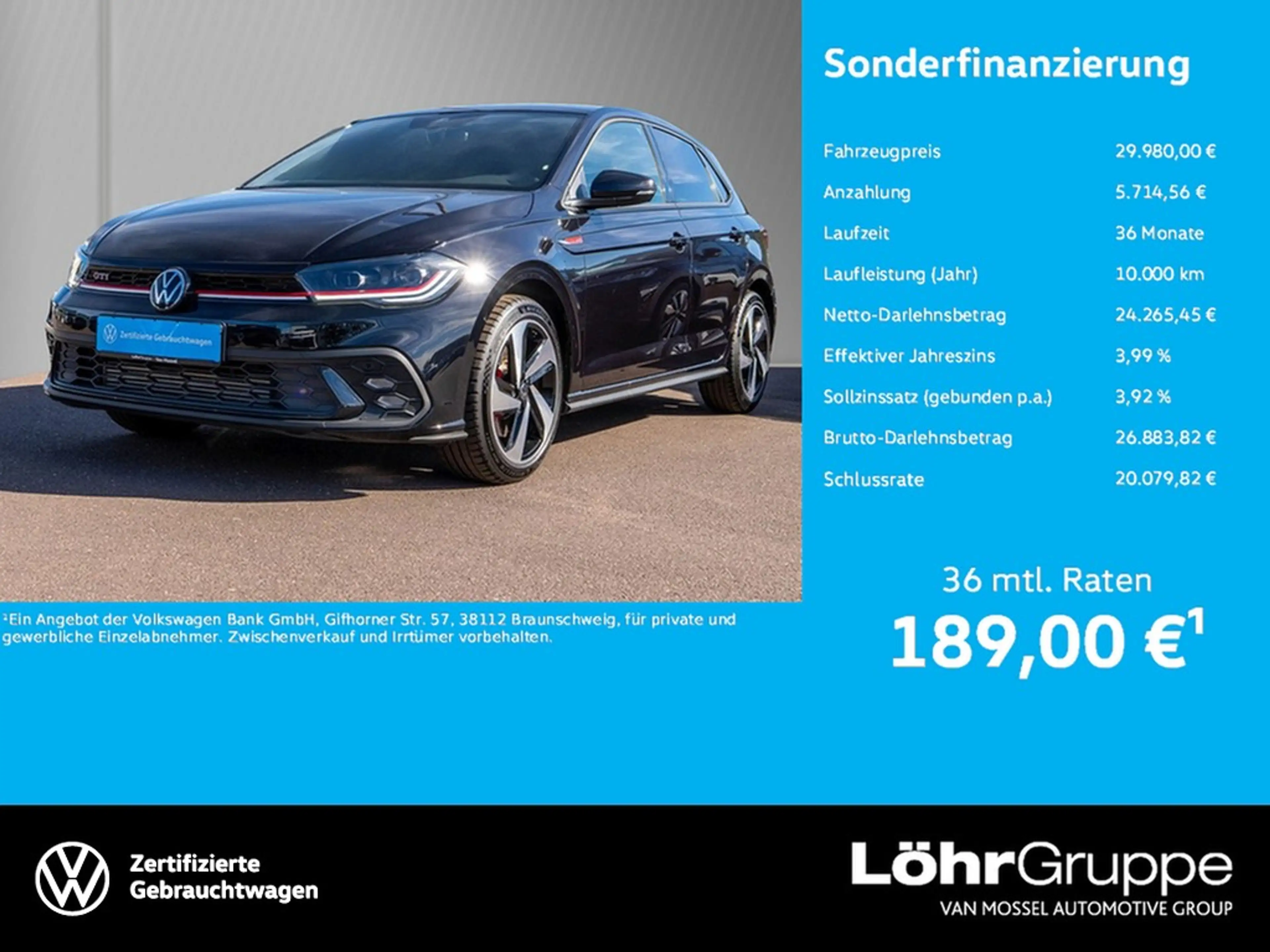 Volkswagen Polo GTI 2.0 TSI DSG Navi, Rear-View
