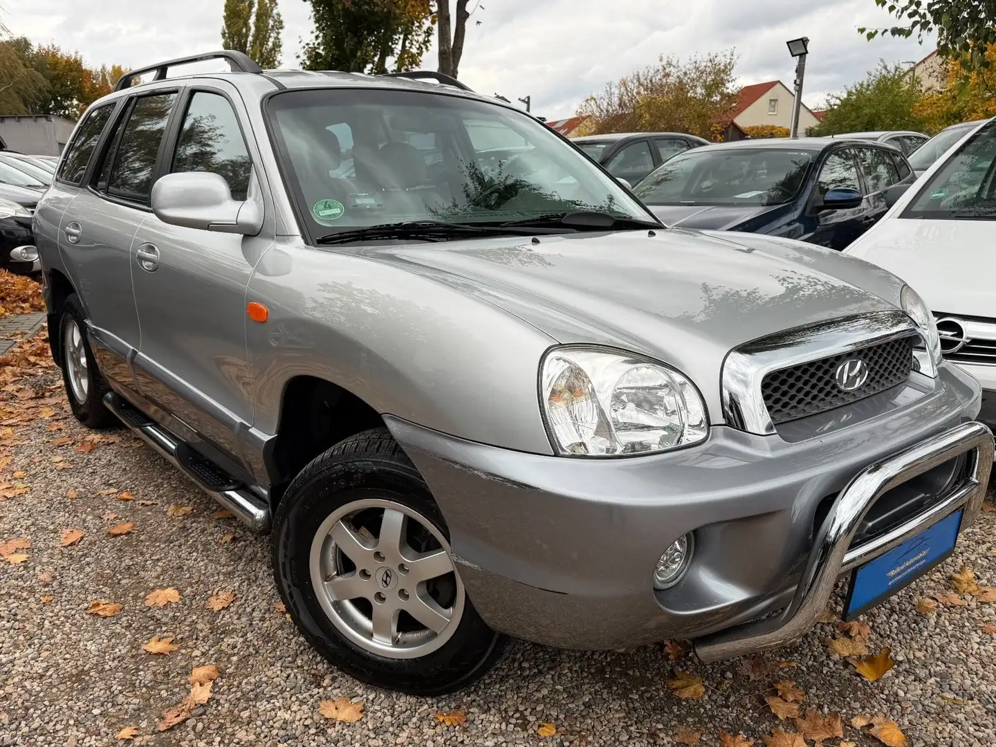 Hyundai SANTA FE GLS*2.HD*Klima*SHZ*Leder*TÜV NEU Argent - 1