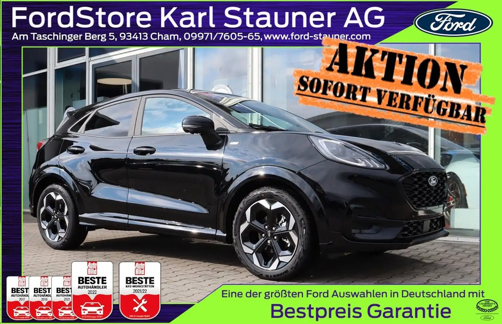 Ford Puma ST-Line X MHEV LED-Matrix 360° 4,99% FIN* Noir - 1
