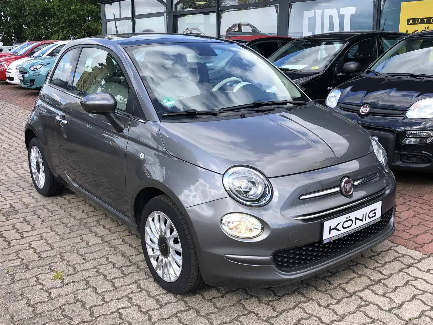 Fiat 500 1.2 8V Lounge 70PS Klima PDC Gris - 2