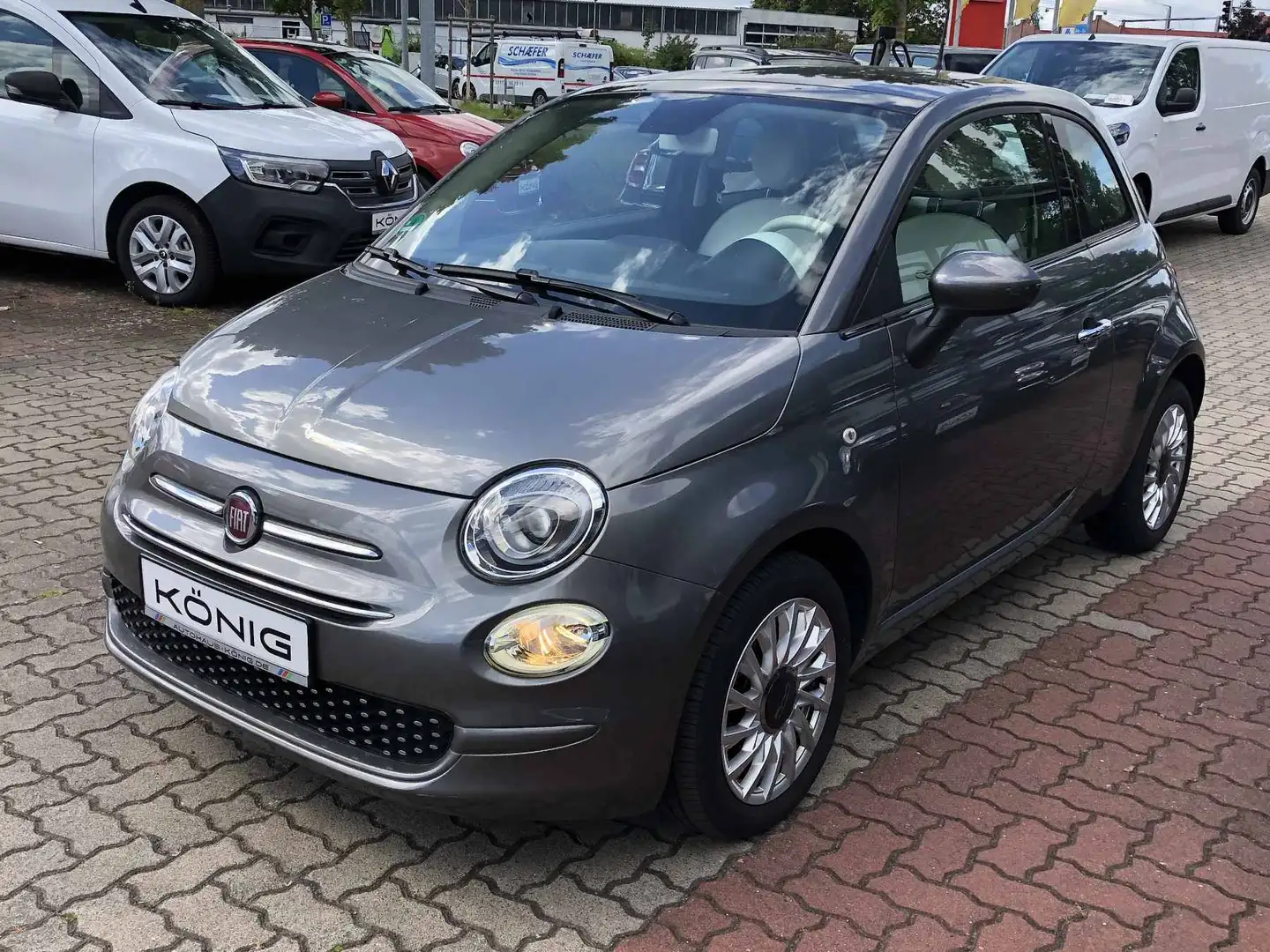 Fiat 500 1.2 8V Lounge 70PS Klima PDC Gris - 1