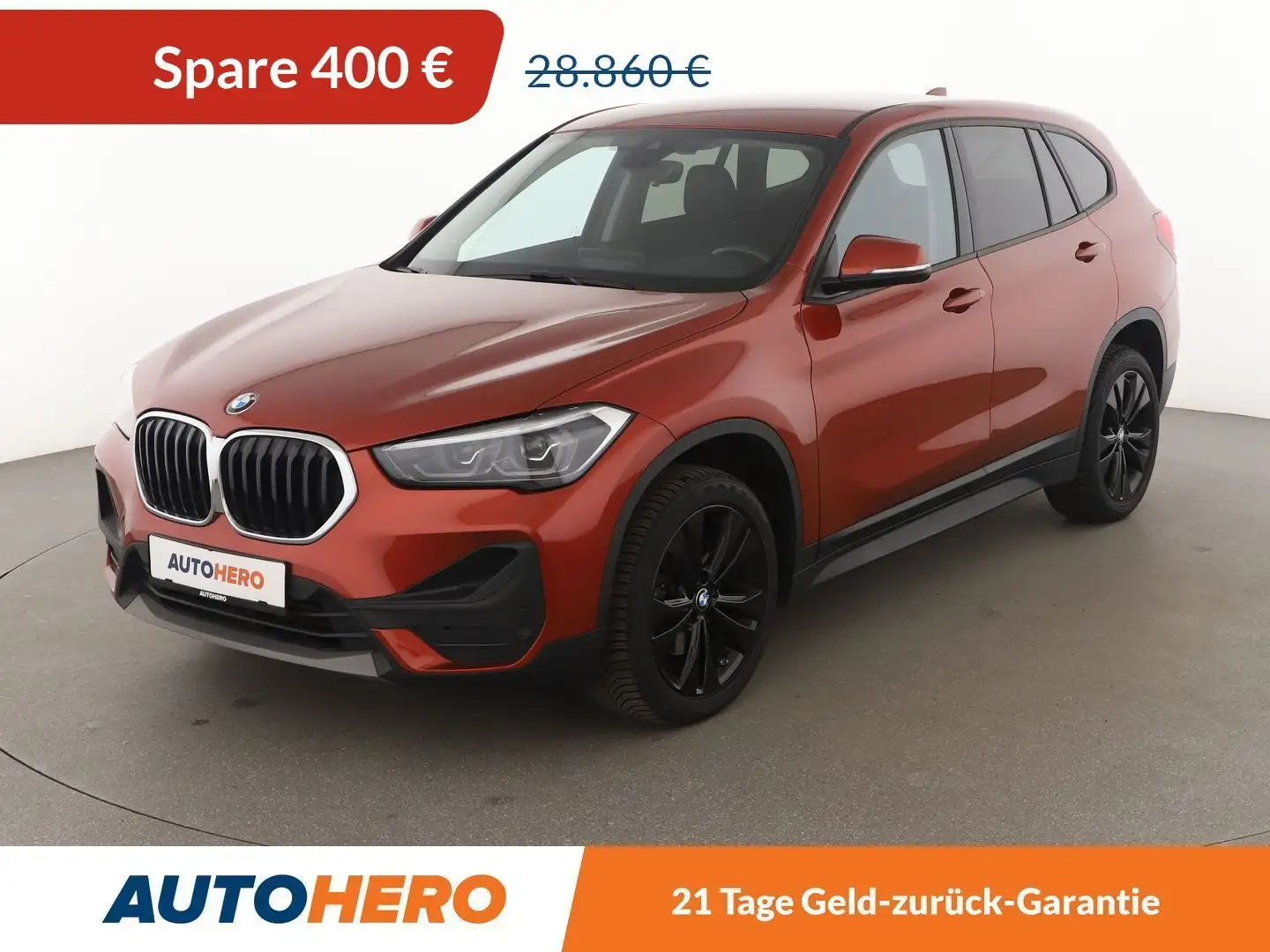 BMW X1 sDrive 18d Aut.*NAVI*HEAD-UP*TEMPO*LED*CAM*SHZ*PDC Pomarańczowy - 1