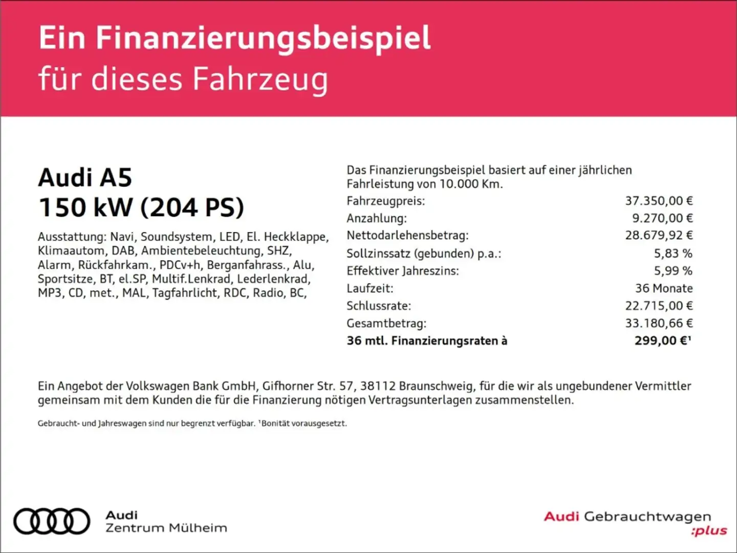 Audi A5 Cabriolet 40 TFSI quattro Navi LED Sportsitze Noir - 2
