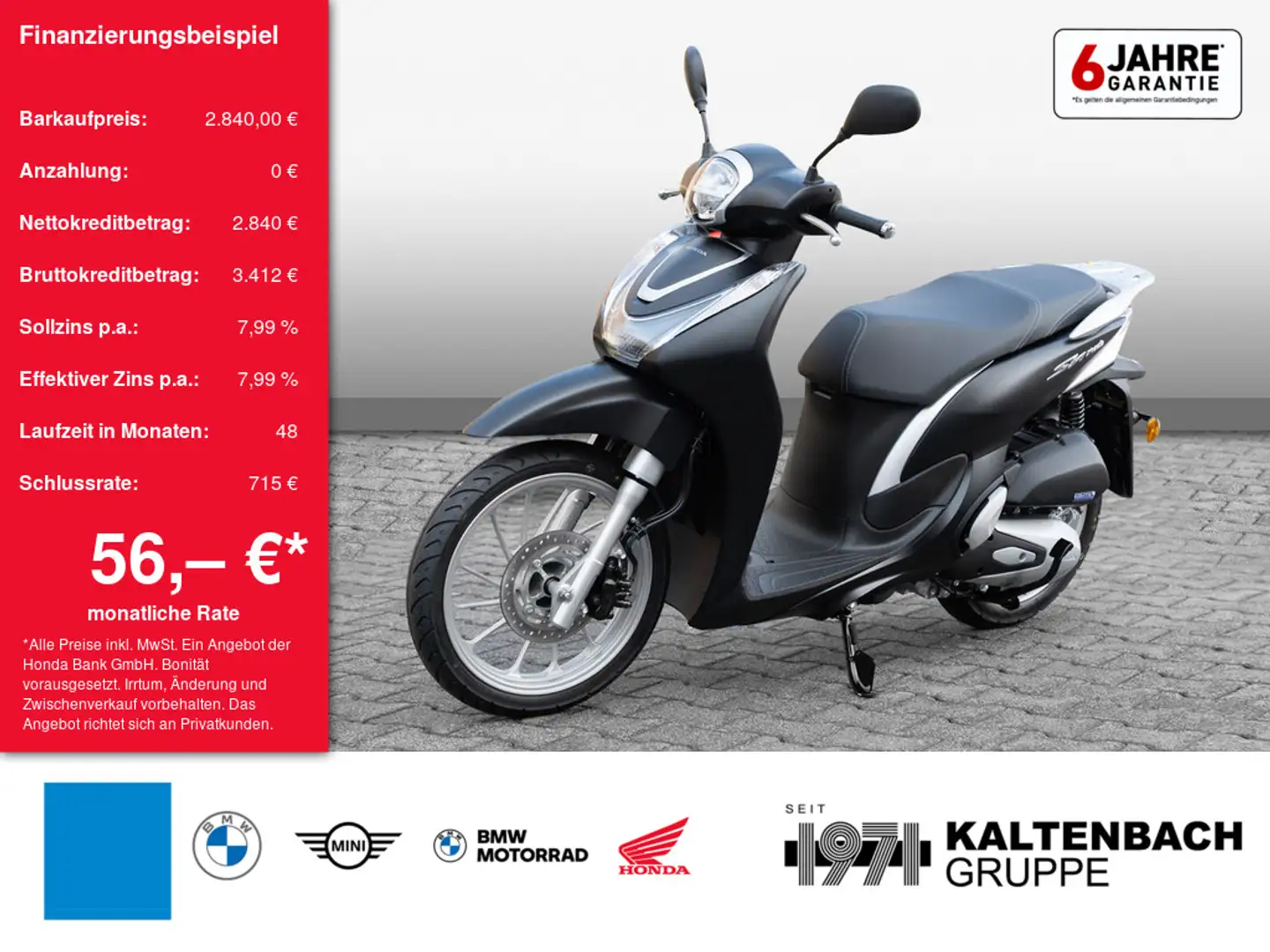 Honda SH Mode 125 LED SCHEINWERFER Noir - 1