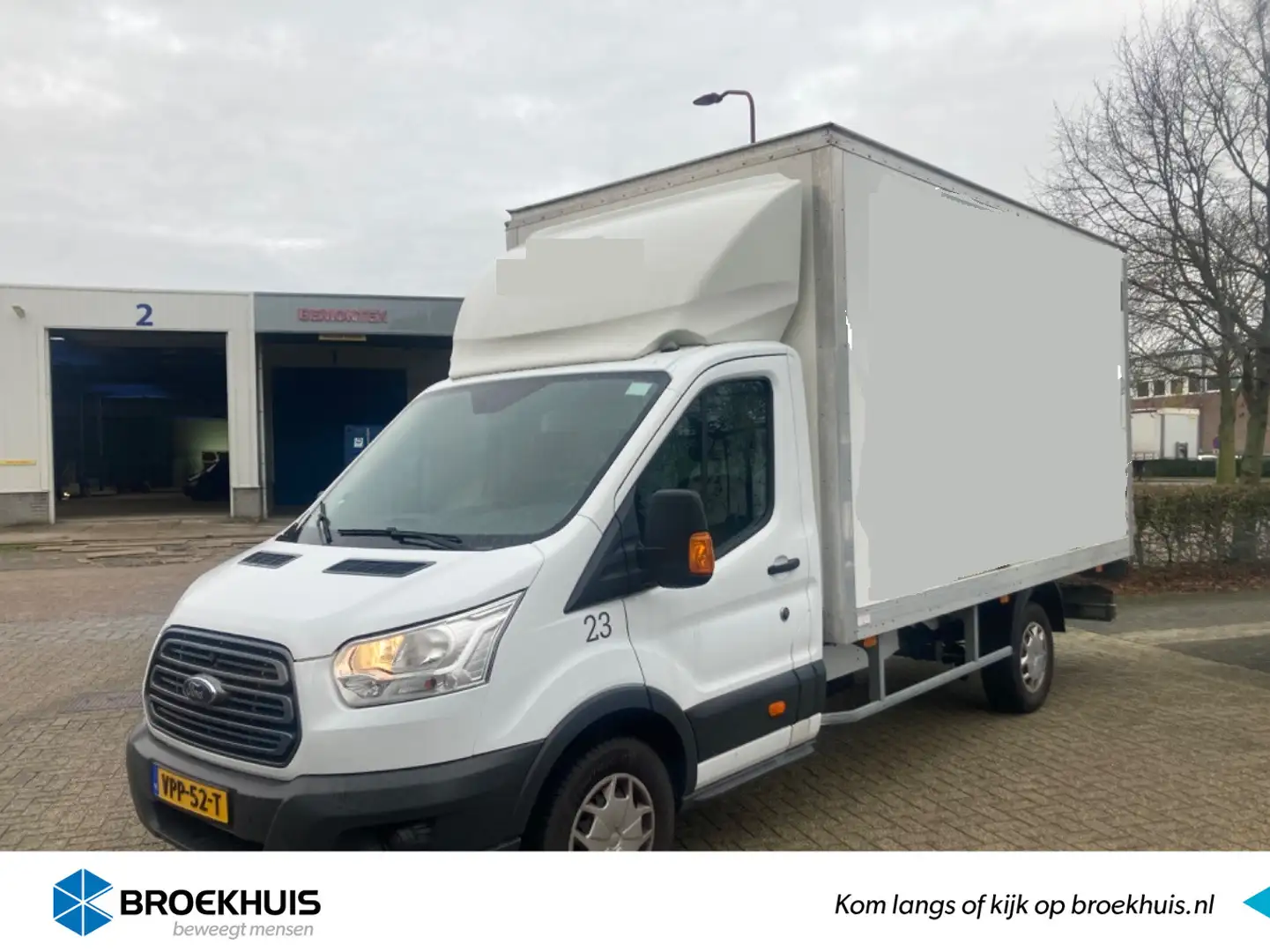 Ford Transit 350 L4H1 130pk | Bakwagen met Laadklep en spoiler Wit - 1