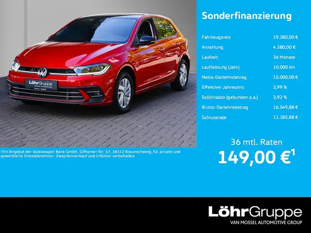 2022 Volkswagen Polo in Red for sale