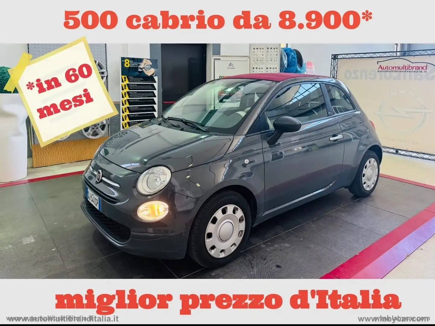 Fiat 500 C 1.0 Hybrid CULT Gris - 1