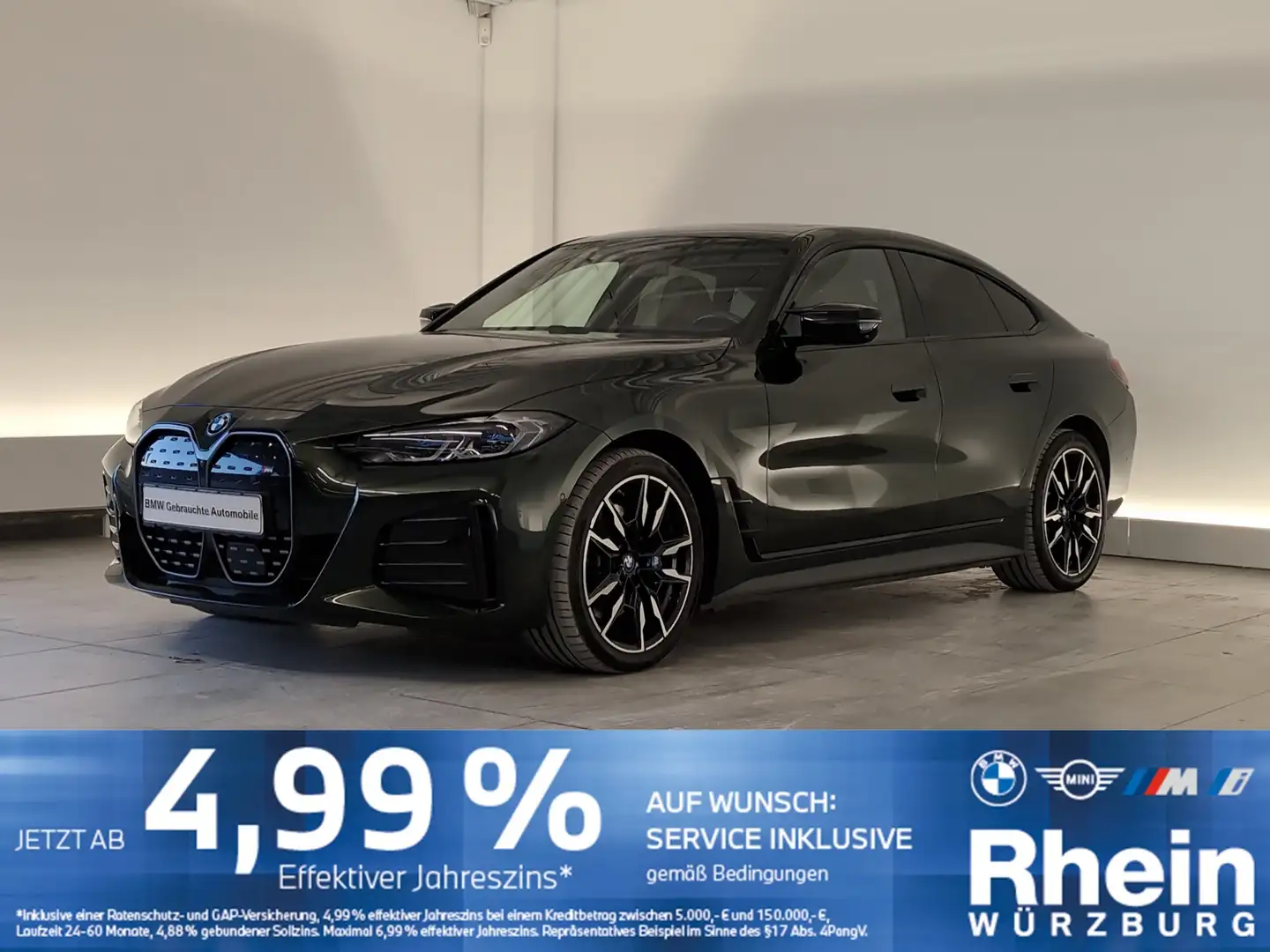 BMW i4 M50 Gran Coupé Navi/Laser/HarmKar/AHK/PaAS+ Navi/L Grün - 1