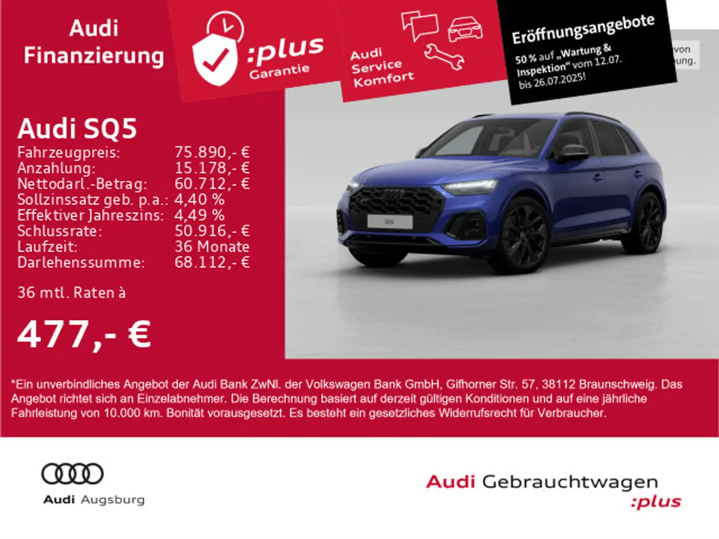 Audi SQ5 TDI tiptronic *ACC*AHK*PANO*StdHz*HdUp*8fach Blau - 1