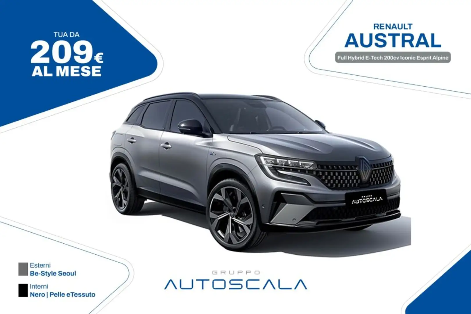 Renault Austral Full Hybrid E-Tech 200cv Iconic Esprit Alpine Grigio - 1