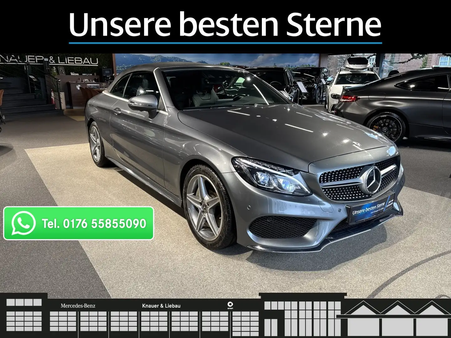 Mercedes-Benz C 250 C 250 Cabrio AMG-Line*FAP*AHK*360°Akustikverdeck Grau - 1