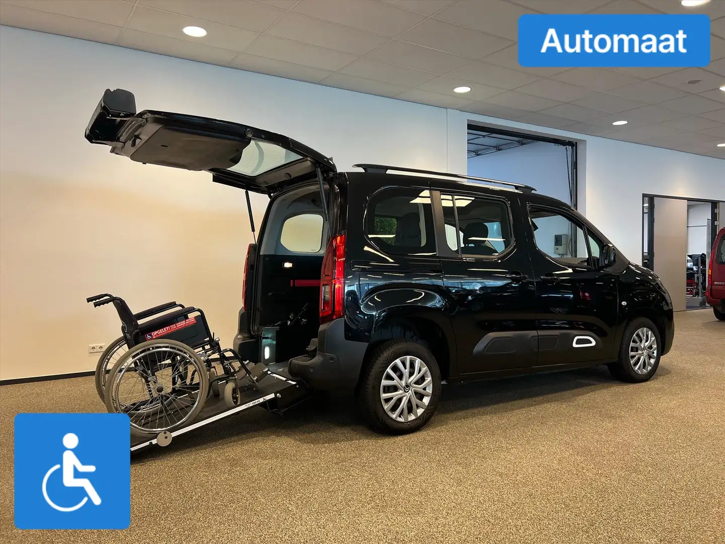 Citroen Berlingo L1 Rolstoelauto (airco) 3+1 Rolstoel geschikt Zwart - 2