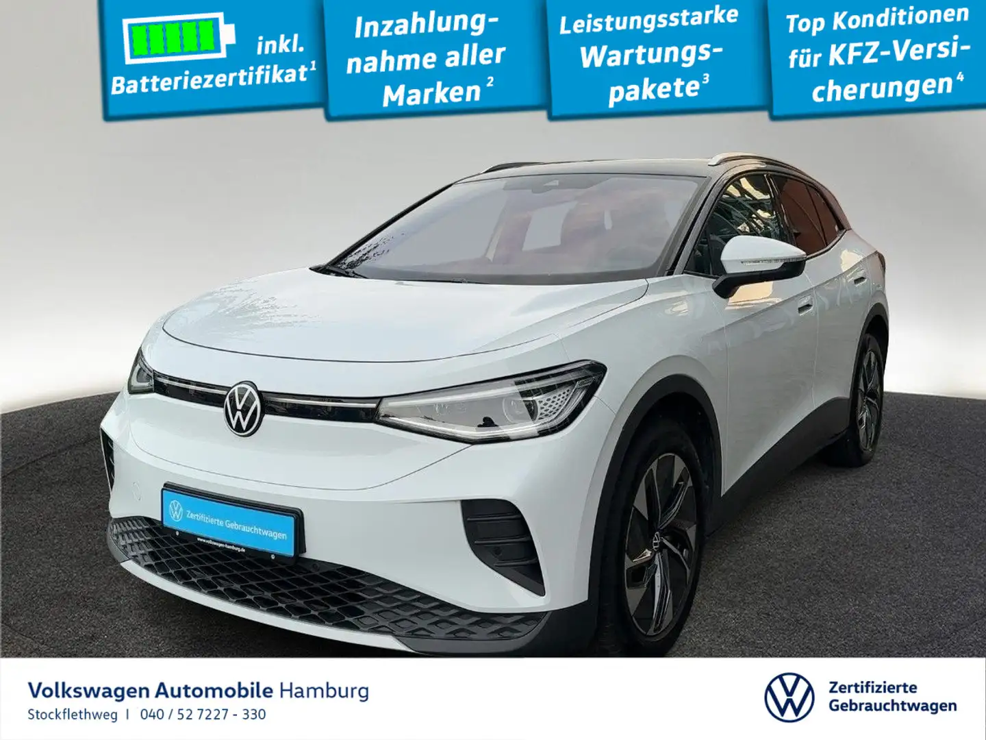 Volkswagen ID.4 Pure Performance Navi ACC CarPlay Wärmepum. Weiß - 1