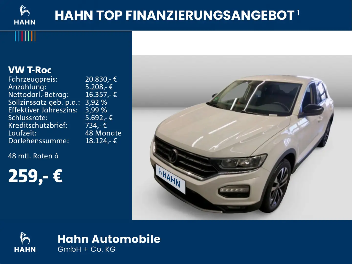 Volkswagen T-Roc United 1.0TSI APP-CON.NAVI PDC SITZHEIZ.V. Weiß - 2