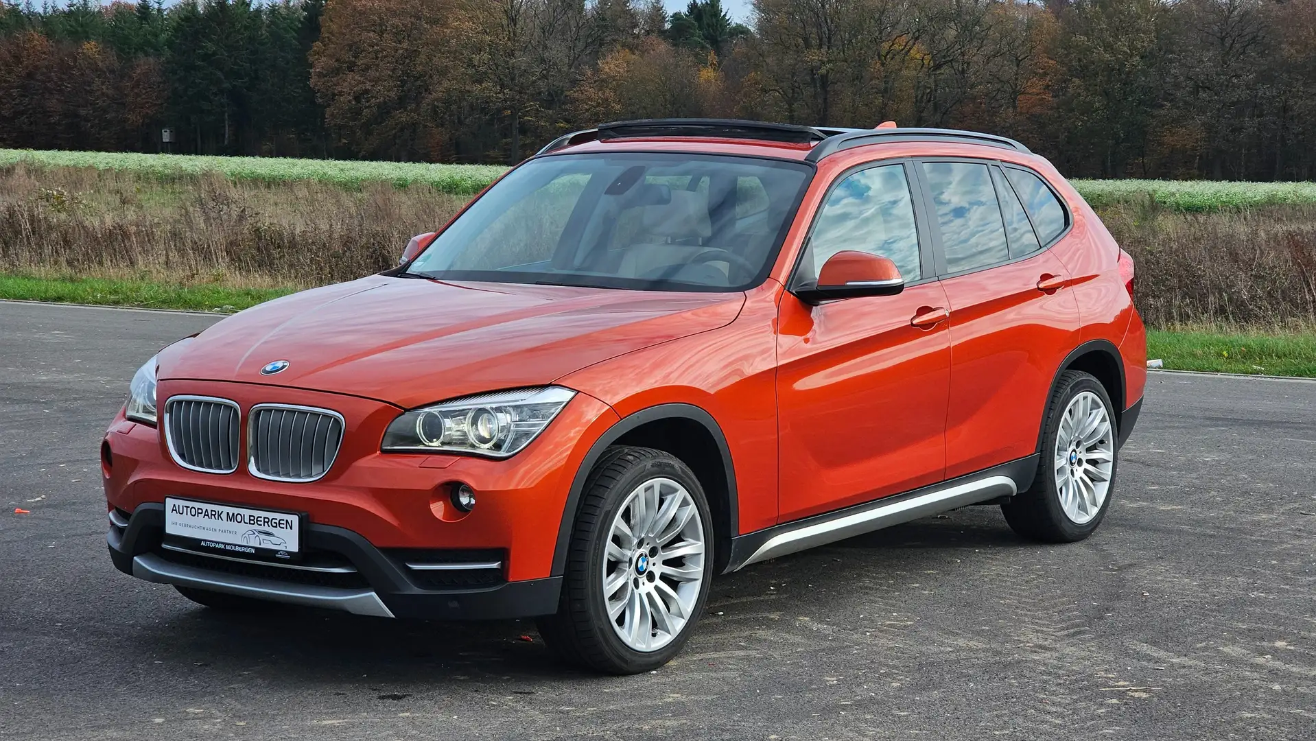 BMW X1 20 d xDrive Panorama Leder Beige BI-Xenon GARANTIE Orange - 1