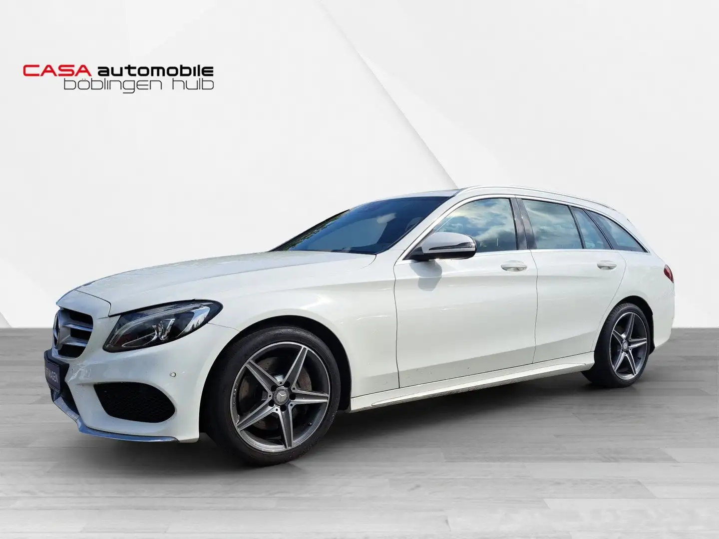 Mercedes-Benz C 250 T AMG Line Navi Weiß - 1