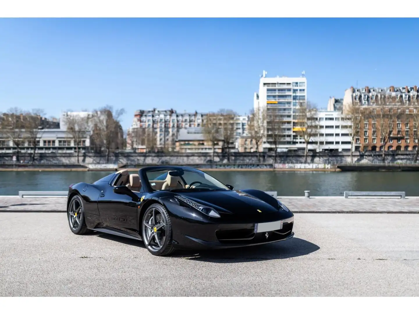 Ferrari 458 Spider 4.5i V8 - BVR  SPIDER . Noir - 2