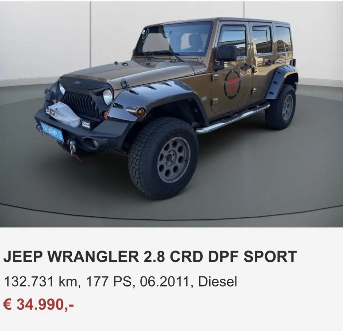 Jeep Wrangler Wrangler Unlimited Sport 2,8 CRD HT Aut. Unlimited Sport Bronze - 1