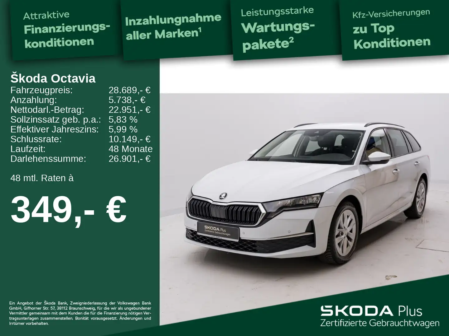 Skoda Octavia 1.5 eTSI Selection*RFK*NAVI*LED*SHZ*APP* Weiß - 1