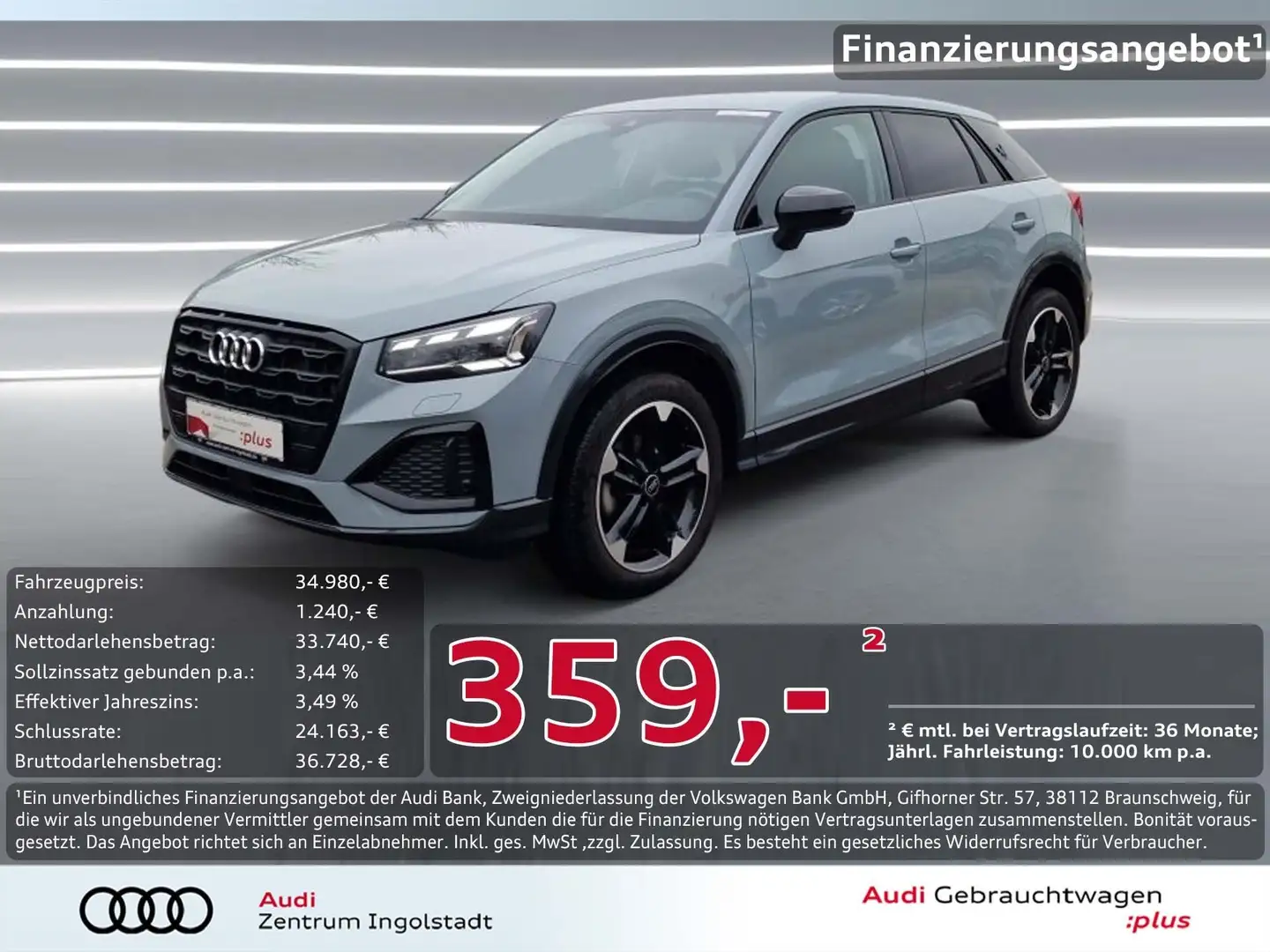Audi Q2 35 TFSI NAVI+ MATRIX AHK 18" KAM. Advanced Grau - 1