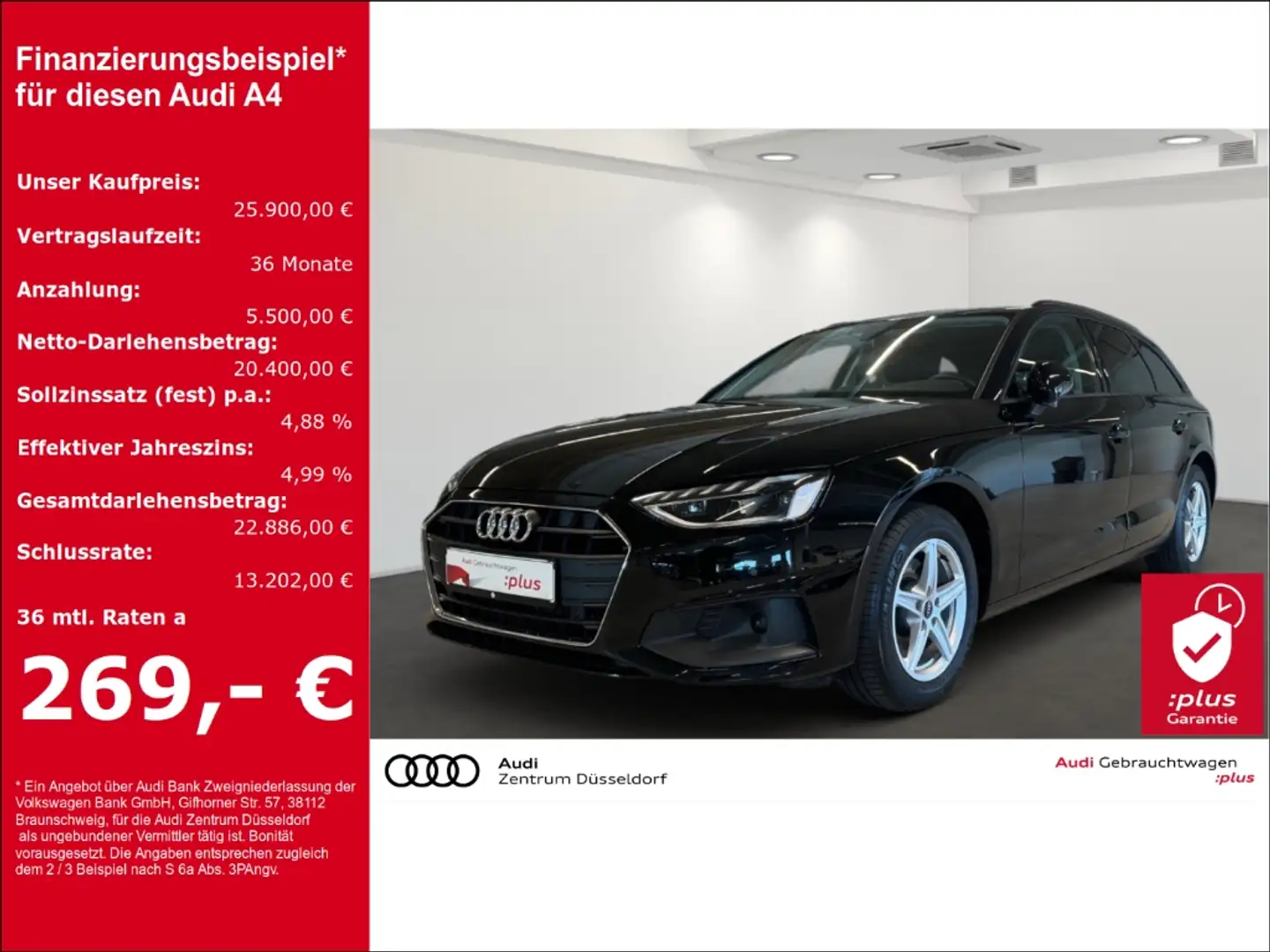 Audi A4 Avant 35 TDI S tronic ACC AHK STANDHEIZUNG MMI Schwarz - 1