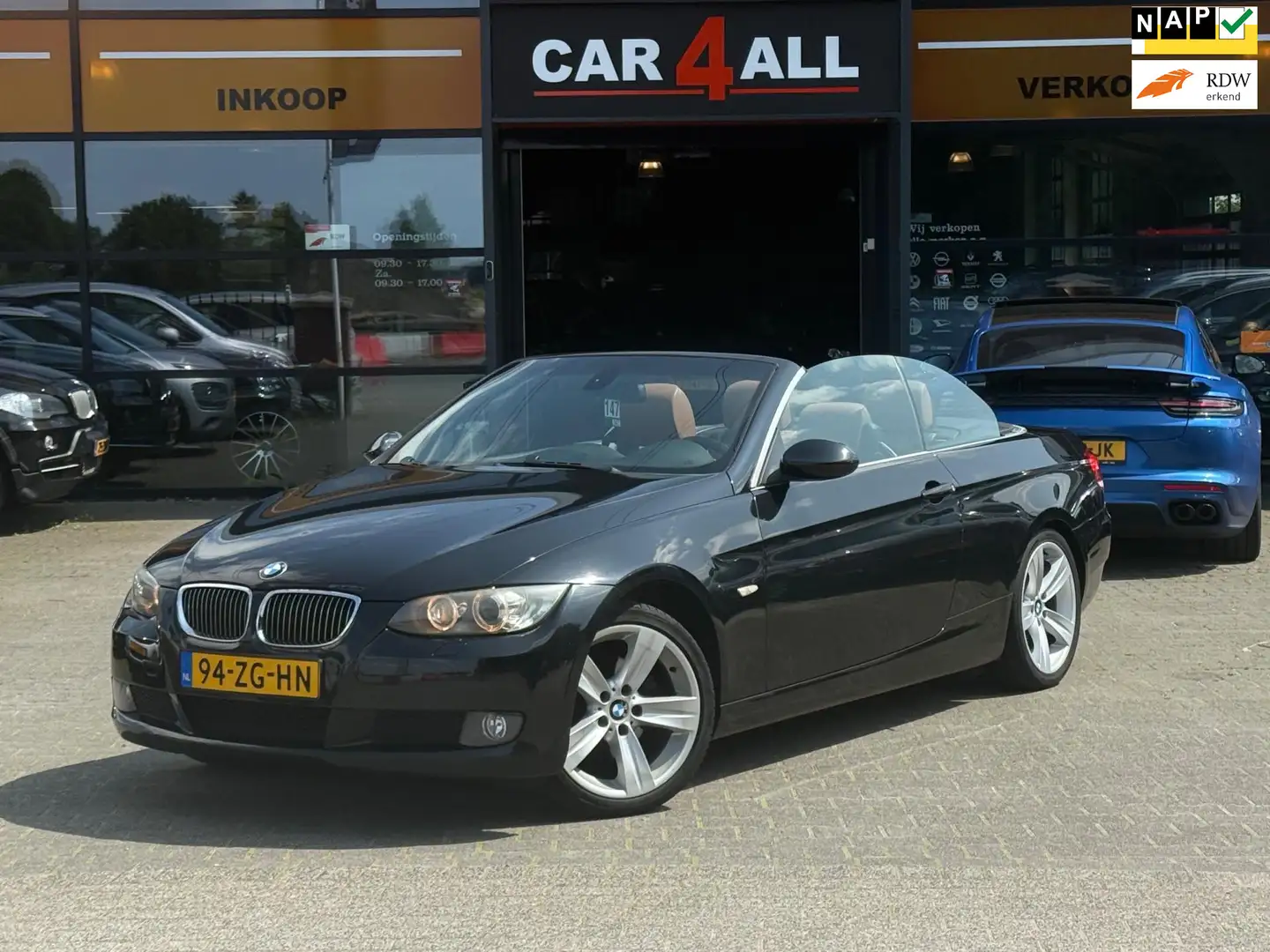 BMW 320 3-serie Cabrio 320i High Executive LEDER/NAP/PDC/S Negro - 1
