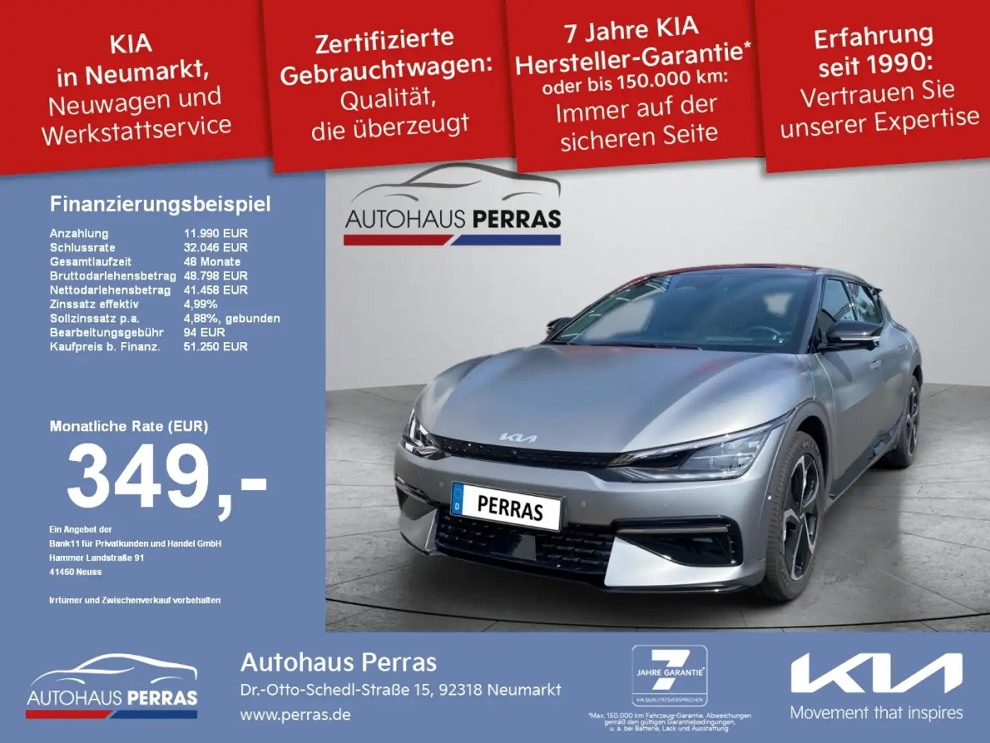 Kia EV6 77.4 AWD GTL WP Glasdach  ASS+ DE Wärmepumpe, Glas Gris - 1
