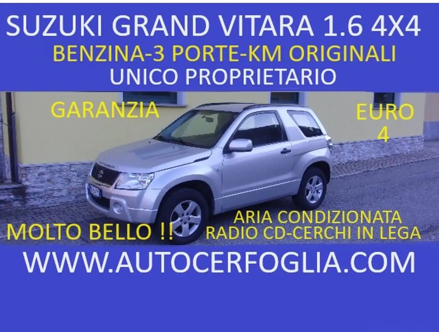 Suzuki Grand Vitara 3p 1.6  vvt 16v 4x4-UNICO PROPRIETARIO !! Argent - 1