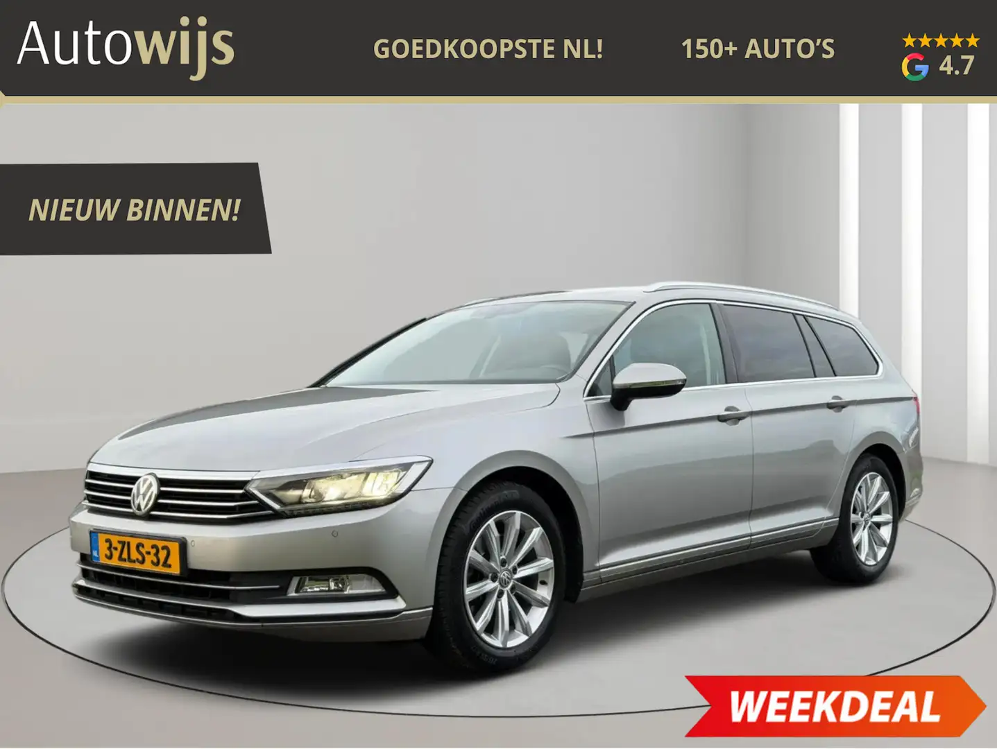 Volkswagen Passat Variant 1.6 TDI Highline|LED|KEYLESS|PDC|CRUISE|TREKHAAK|L Grijs - 1