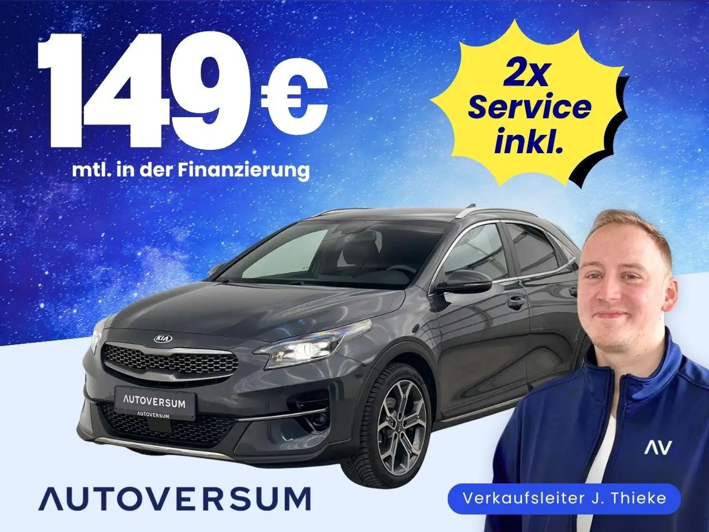 Kia XCeed 1.4 TGDI *KAM*SHZ*MEMORY*CARPLAY*LED*ACC* Grau - 1